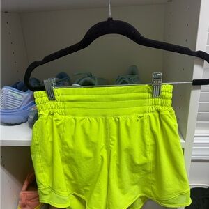 lululemon athletica Neon Yellow Athletic Shorts